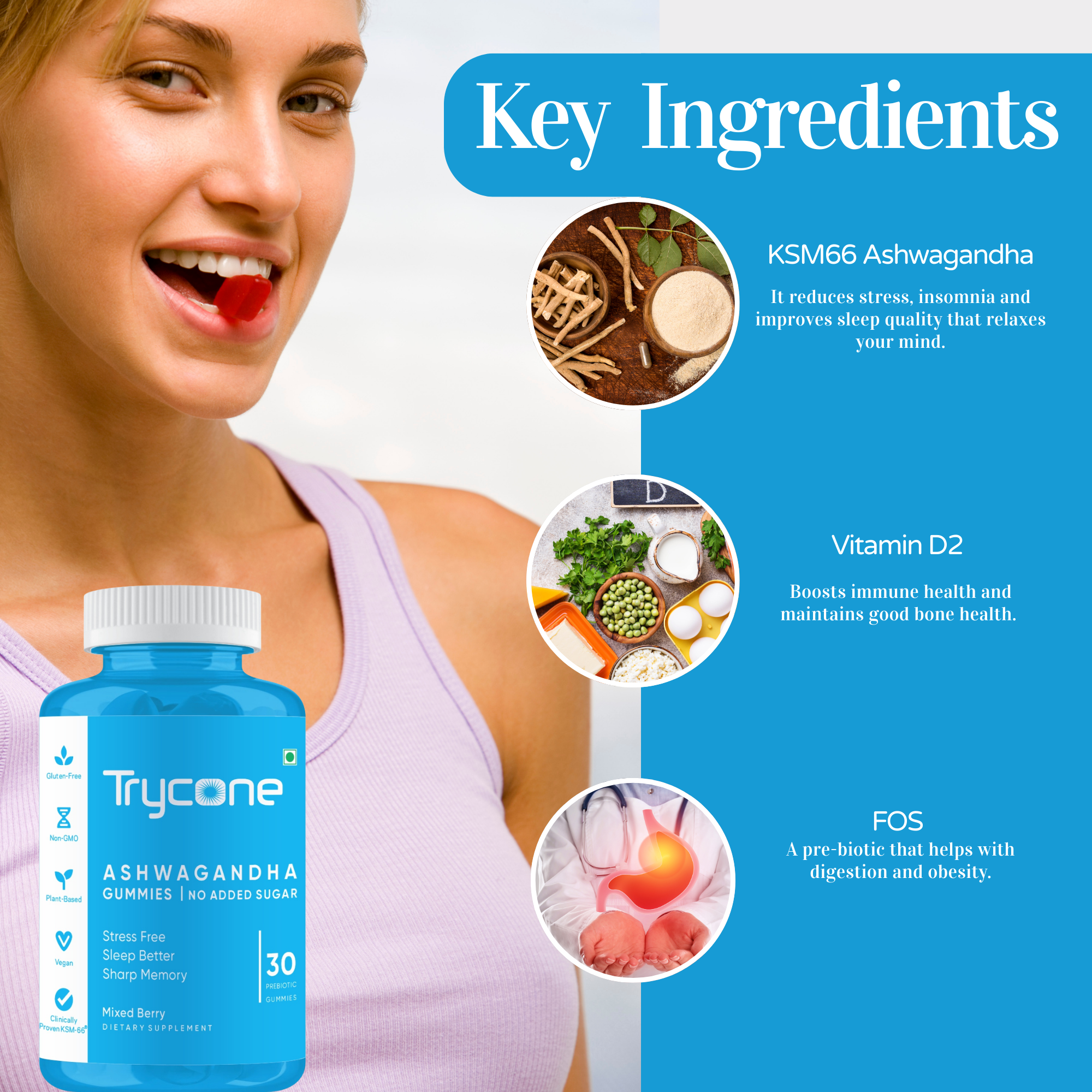 KSM 66 Ashwagandha Gummies- Pack of 30