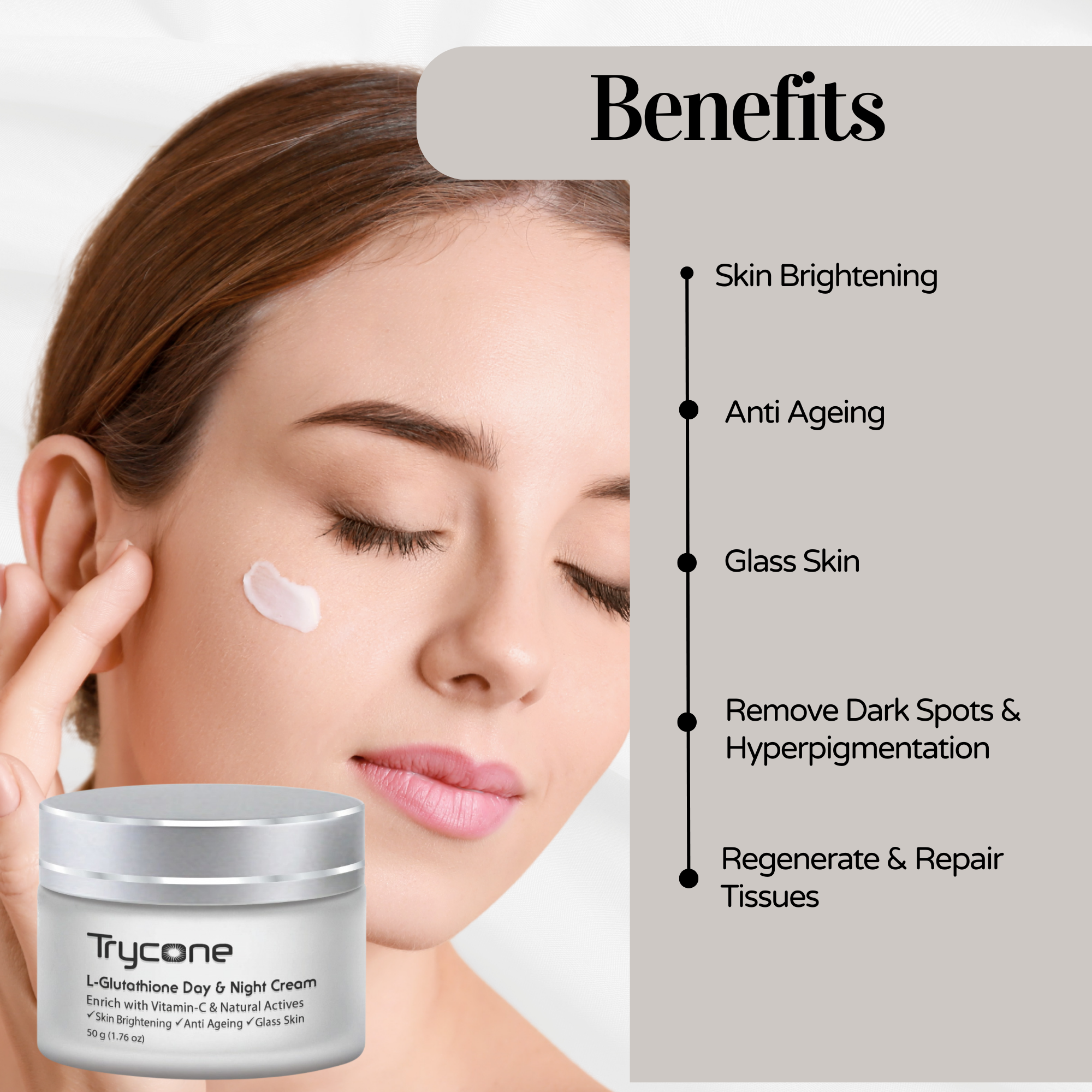 L- Glutathione Day & Night Cream for Mens- 50 g
