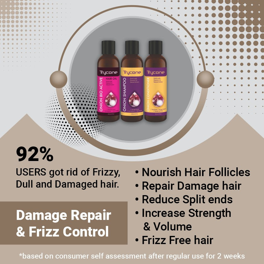 Damage & Frizzy Hair Repair - Pack Of 3 Products