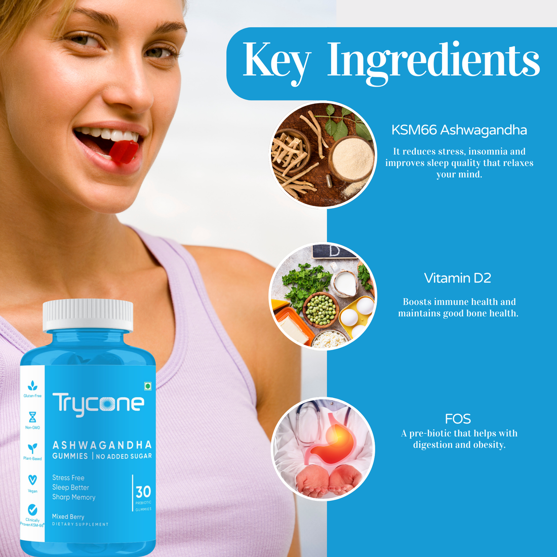 KSM 66 Ashwagandha Gummies- Pack of 30