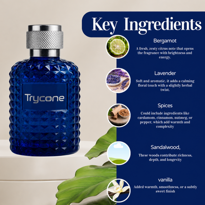 Trycone Bluvaris Perfume for Men - 50 Ml