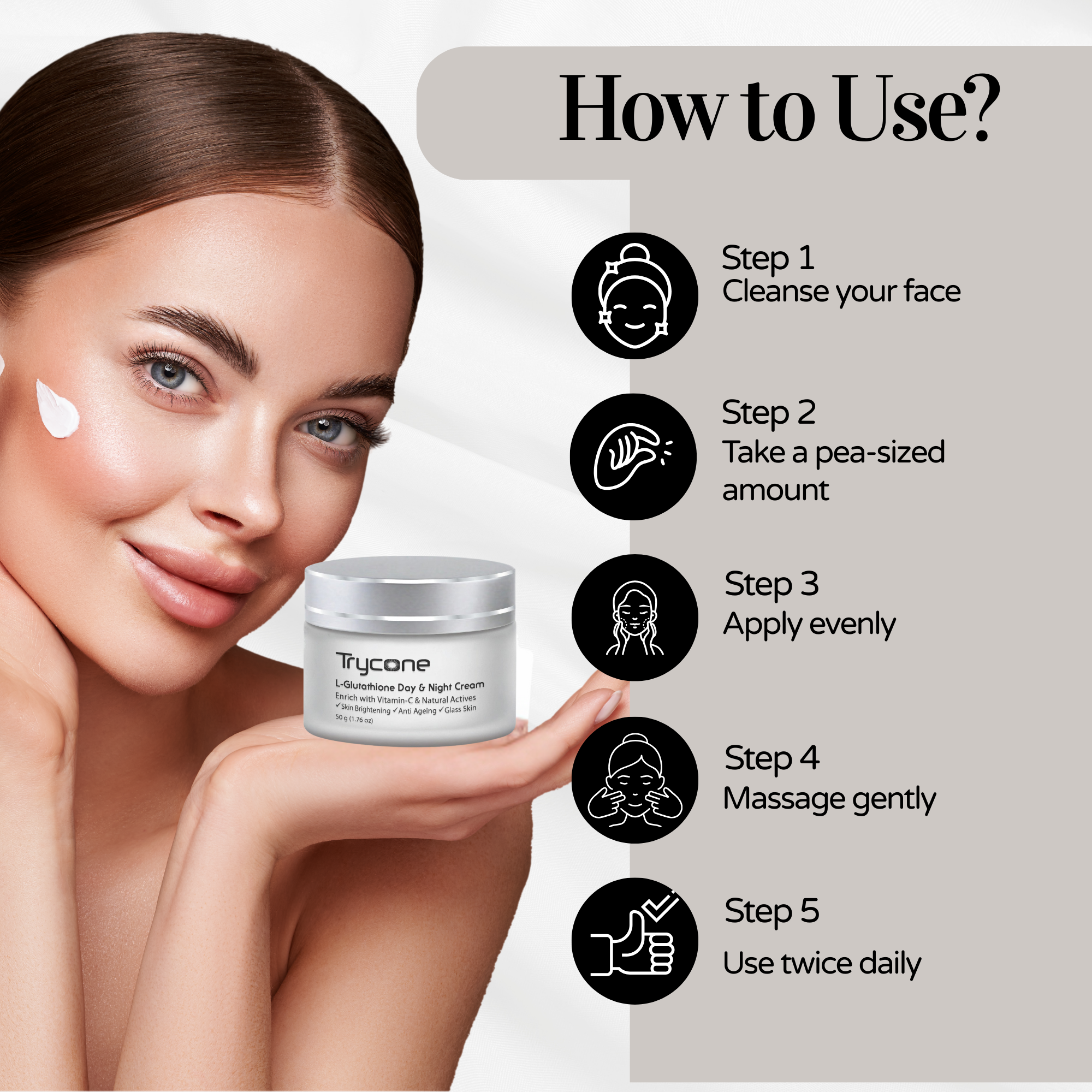 L- Glutathione Day &amp; Night Cream for Mens- 50 g