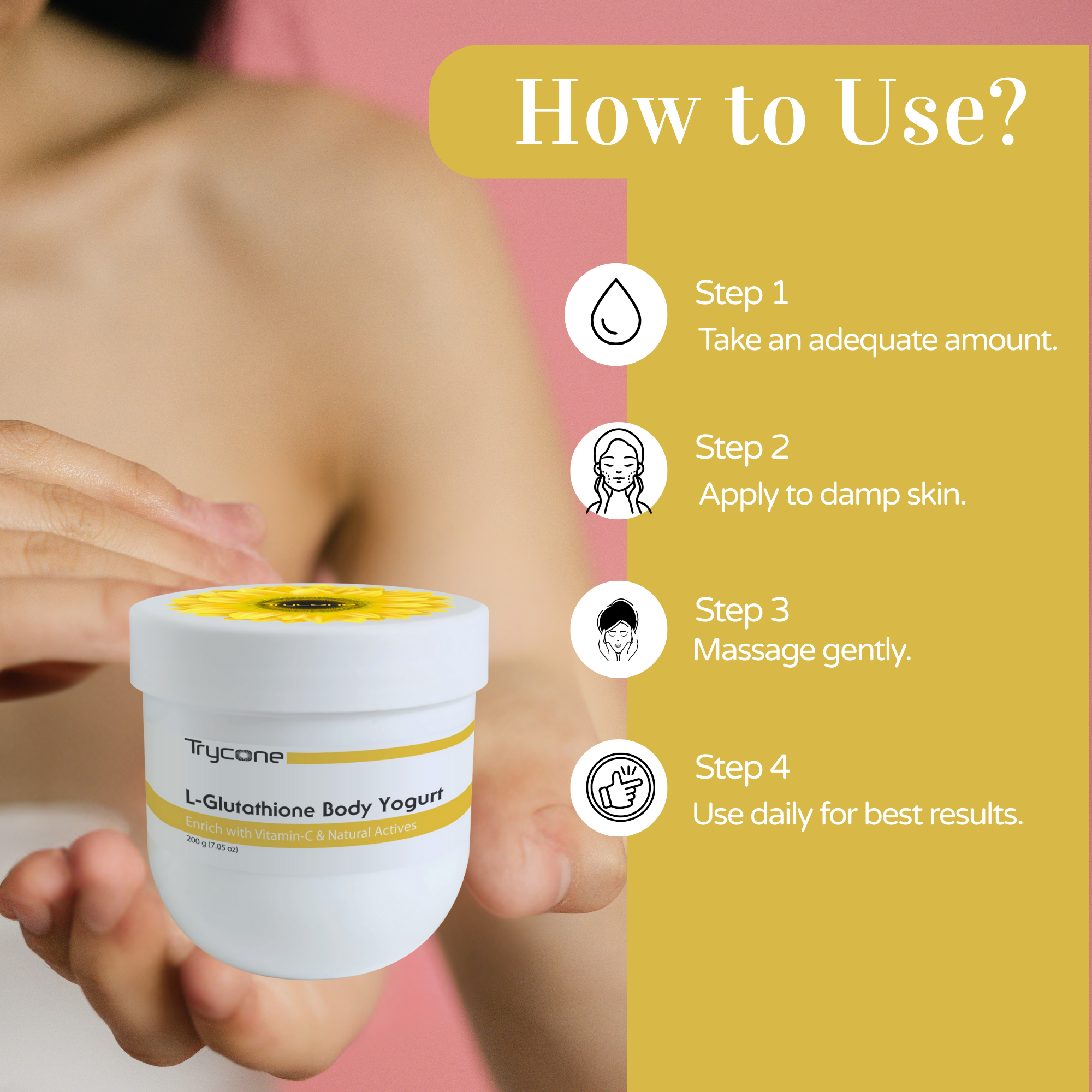 L-Glutathione Skin Whitening Body Yogurt - 200 g