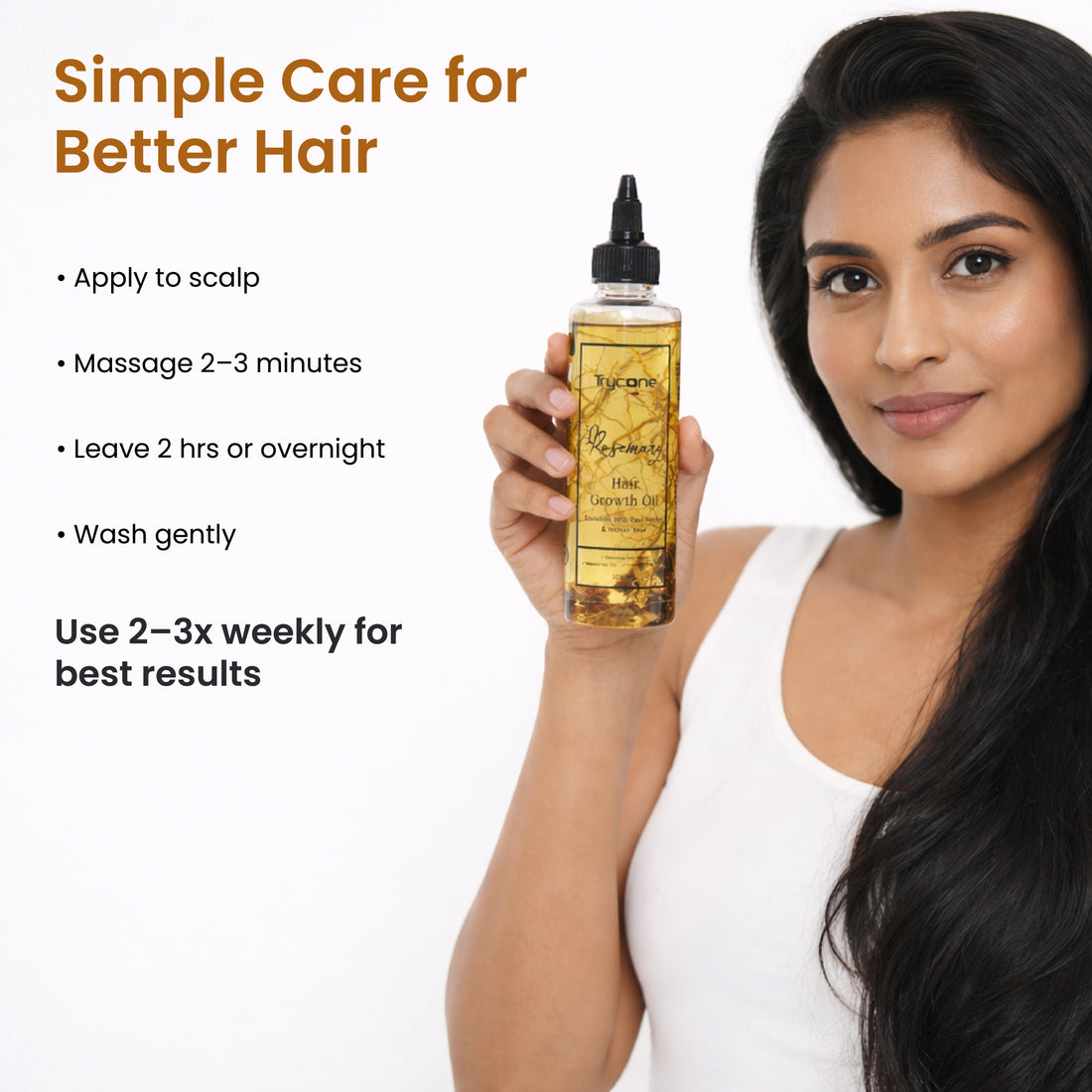 Trycone Rosemary Hair Oil – Enriched with Real Herbs &amp; Vitamin E - 200 ml